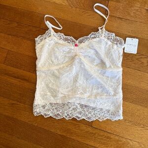 Free People intimately lace cropped tank NWT